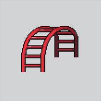 Pixel art illustration Children Archladder. Pixelated Cloud Ladder. Children Park Archladder Cloud Ladder icon pixelated for the pixel art game and icon for website and game. old school retro. vector