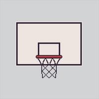 Pixel art illustration Basket Ring. Pixelated Basketball Ring. Basketball Ring icon pixelated for the pixel art game and icon for website and game. old school retro. vector