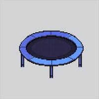 Pixel art illustration Trampoline. Pixelated Kid Trampoline. Playground kid trampoline icon pixelated for the pixel art game and icon for website and game. old school retro. vector