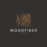 Wood Logo Design Template Illustration Simple Tree Trunk Bark Layer vector