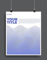 Lines wave style. Poster graphic free design vector