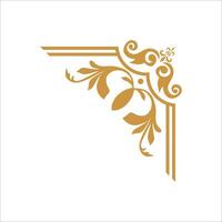 Luxury corner shape element vector