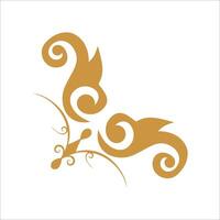 Luxury corner shape element vector