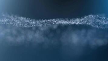abstract digital particle wave bokeh lights technology background video