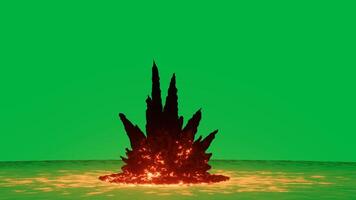 animated explosion in green screen background for your footage visual effect video