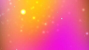 light pink yellow particle dust snowflakes, snow on blurred abstract gradient background video