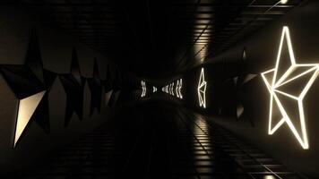 Light Yellow Strobe Star Tunnel Background VJ Loop in 4K video