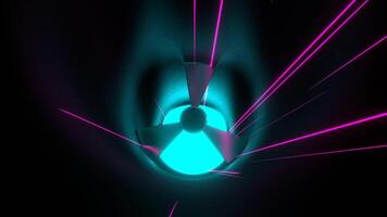 Cyan and Pink Bright Neon Ventilation Background VJ Loop in 4K video