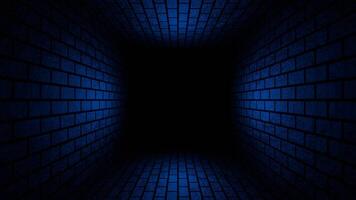 Blue Dark Brick Dungeon Background VJ Loop in 4K video
