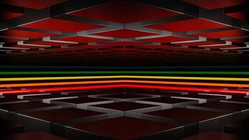 Multicolor Cubic Neon Space Background VJ Loop in 4K video