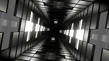 White Neon Plus Tunnel Background VJ Loop in 4K video
