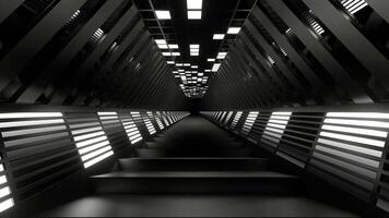 White Hexagon Neon Equalizer Stairs Background VJ Loop in 4K video