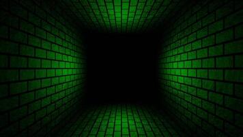 Green Dark Brick Dungeon Background VJ Loop in 4K video