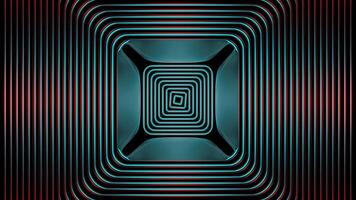 cyaan en rood abstract sinusvormig golven achtergrond vj lus in 4k video