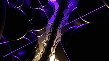 Purple and Yellow Abstract Circles Shape Movement Background VJ Loop in 4K video