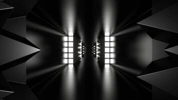 White Strobe Dungeon with Spiky Secret Background VJ Loop in 4K video