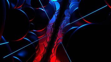 Red and Blue Abstract Circles Shape Movement Background VJ Loop in 4K video