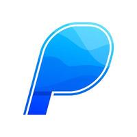 initials letter P abstract gradient logo design vector