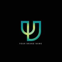 modern grid logo design with gradient color vector