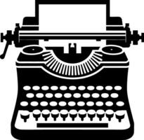 Retro Typewriter Silhouette vector