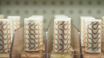 nail polish collection display at shop shelf , video