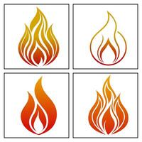 Fire Flame Illustration Best Design, Icons, Flammable Symbol Silhouette Design for Graphic Design Element vector