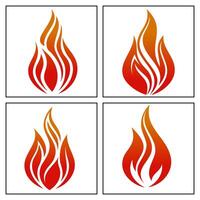 Fire Flame Illustration Art Icon, Flammable Symbol Silhouette for Graphic Design Element vector