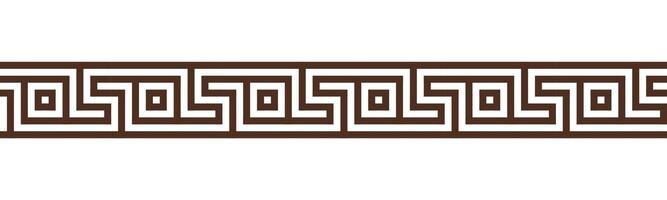Greek key seamless border pattern collection. Decorative ancient meander, Greece ornament with repeated geometric motifs vector