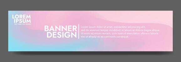 Gradient blurred banner in shades of pink blue. Ideal for web banners, social media posts, or any design project that requires a calming backdrop vector