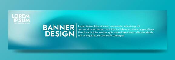 Gradient blurred banner in shades of blue. Ideal for web banners, social media posts, or any design project that requires a calming backdrop vector