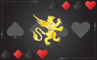 Dark playing card background vector