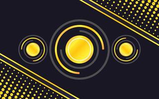 Gold color background with circle object vector