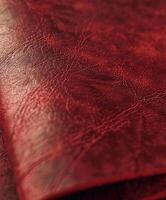 Rich Red Leather Texture Close-Up on a Textured Surface photo