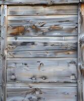 Rustic Wooden Wall Background With Textured Patterns and Grain photo