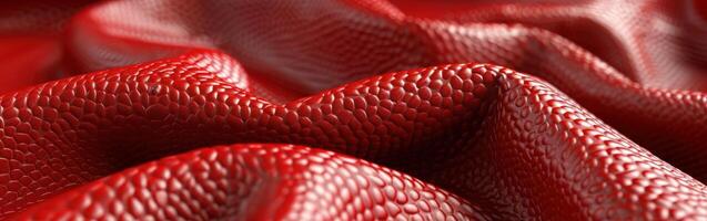 Elegant Red Leather Texture Draped Smoothly Over Surface photo