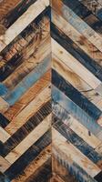 Rustic Wooden Wall With Distinctive Textures and Patterns photo