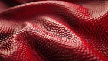 Textured Red Leather Material With Dimensional Patterning photo