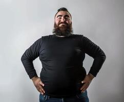 Proud Muslim Man Posing Confidently With a Stylish Beard photo