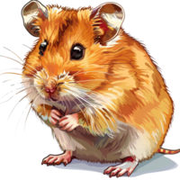 linda animal pegatina de un hámster - adorable dibujos animados estilo ilustración para niños, álbum de recortes, y artesanía png