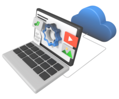 Iot cloud server network data concept png