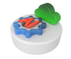 Cloud computing generated of Artificial intelligence concept png