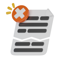 Digital Error 3D Illustration, Corrupted File and Tech Glitch Icon png
