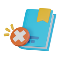 No Bookmarks 3D Render, Empty State Icon for UX UI Applications png