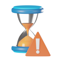 Empty State 3D Warning Icon, Expired Time Notification Render png