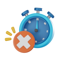 Empty State 3D Warning Icon, Expired Time Notification Render png