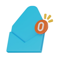 Empty Inbox 3D Illustration, Modern Mail and Notification Design png