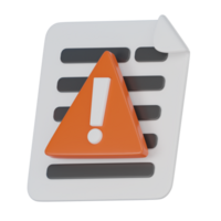 Digital Error 3D Illustration, Corrupted File and Tech Glitch Icon png