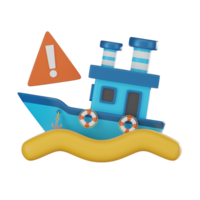 3D Empty State Error Icon, Something Went Wrong Illustration for Web and App png
