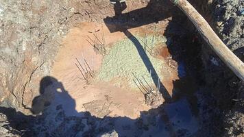Pile foundation after completed photo