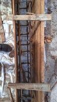 Aerial view of construction worker in construction site photo